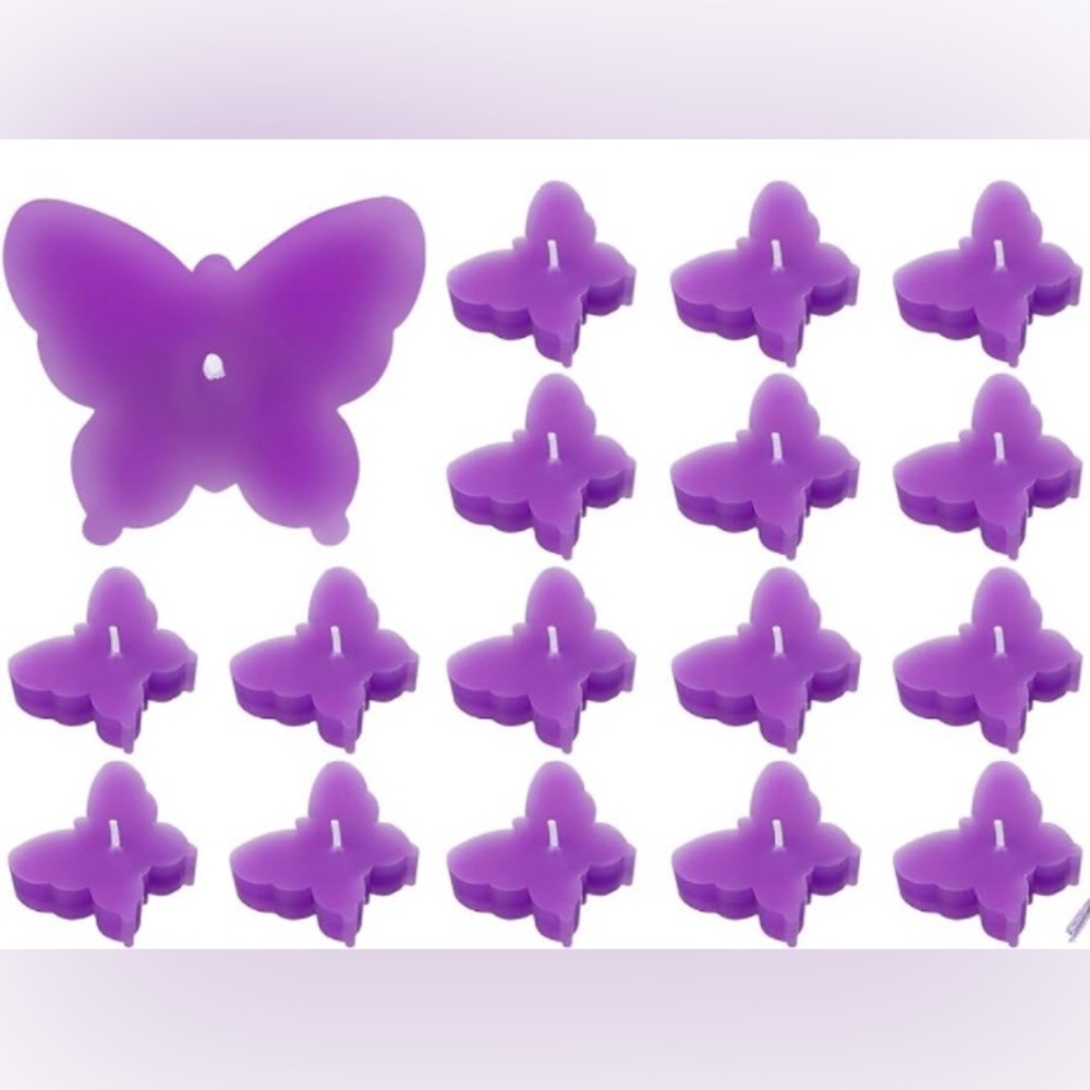 50 wax Butterfly Candles Tea Lights Candles with 50 Thank Cards